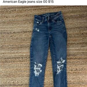 American Eagle Outfitters Women's Distressed Blue Skinny Jeans